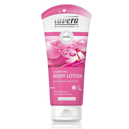 Lavera Body Lotion Organic Body Lotion with Wild Rose 6.76 fl oz (200 ml)