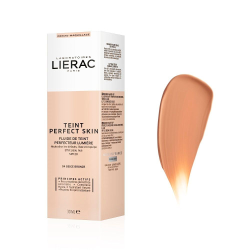 Lierac Teint Perfect Skin Beautifying and Illuminating Foundation SPF 20 Shade 04 1.01 fl oz (30 ml)
