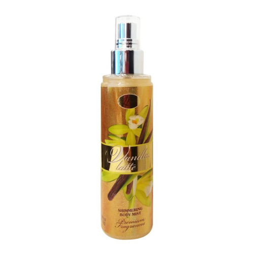 Linea Bio Vanilla Latte Perfume Spray for Body with Glitter Particles 6.09 fl oz (180 ml)