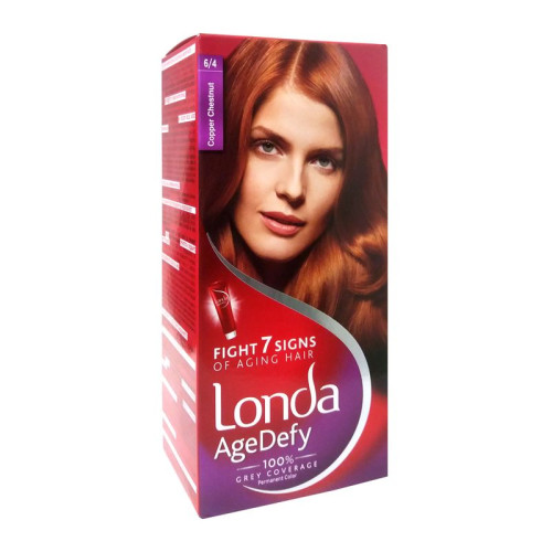 Londa Age Defy Cream Hair Color for Full Coverage of Gray Hair Color 6/4