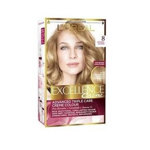 L'oreal Excellence Creme Hair Color Cream 8 Natural Blonde