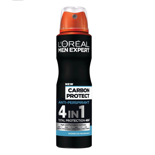 L'oreal Men Expert Carbon Protect Deodorant Spray for Men 5.07 fl oz (150 ml)