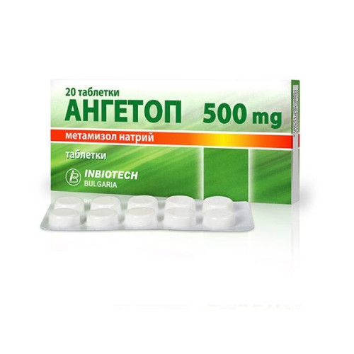 Inbiotech Angetop for Pain and Discomfort 500 mg 20 Tablets