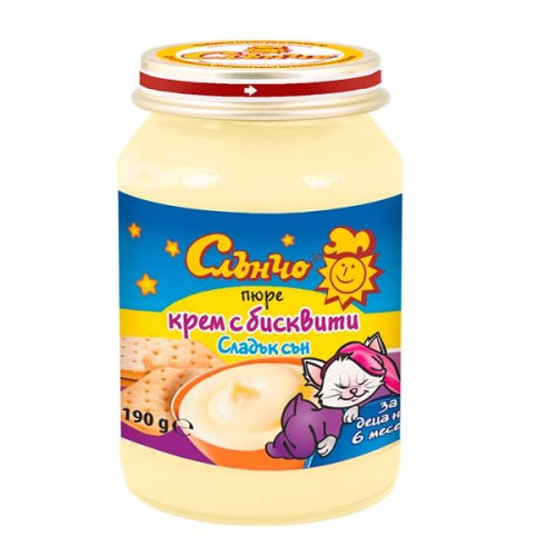 Slancho Sweet Dream Cream with Biscuits Puree for Children 6+ Months 6.7 oz (190 g)