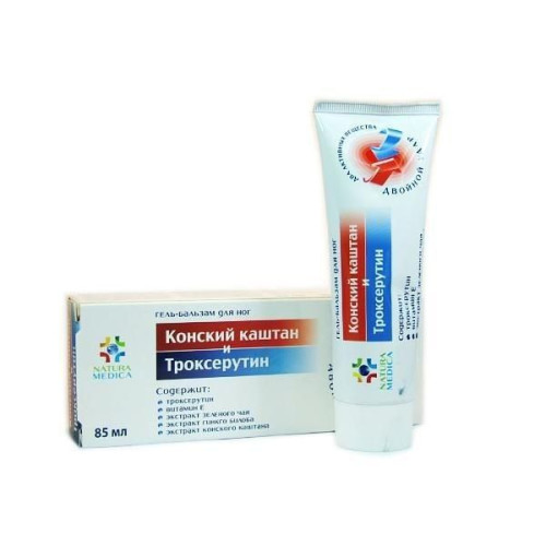 Natura Medica Horse Chestnut and Troxerutin Gel-balm for Varicose Veins 2.87 fl oz (85 ml)