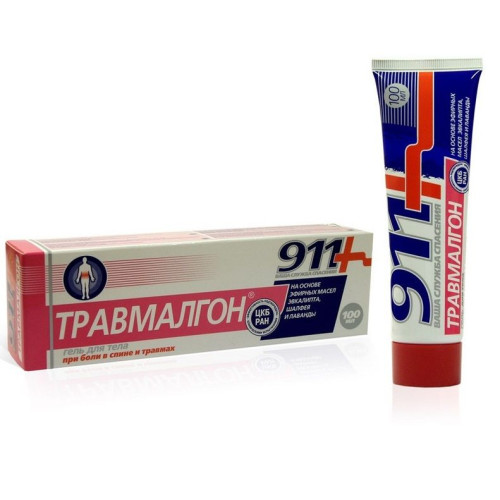 911 Traumeel Massage gel-balm for Pain Sprains and Swelling in the Back and Shoulders 3.38 fl oz (100 ml)