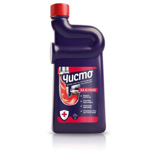 Clean Liquid Gel for Clogged Drains and Pipes in the Kitchen 16.91 fl oz (500 ml)