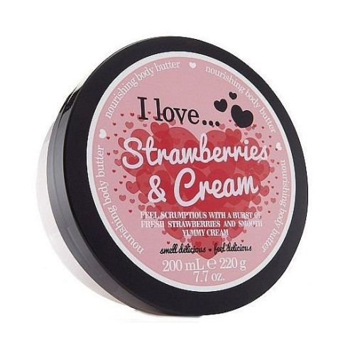 I Love Nourishing Body Cream with Strawberry and Cream 6.76 fl oz (200 ml)