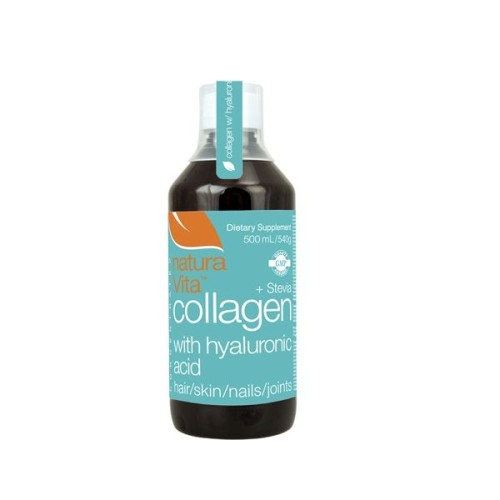 Natura Vita Collagen with Hyaluronic Acid for Healthy Muscles Joints and Bones 16.91 fl oz (500 ml)