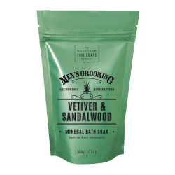 Scottish Fine Soaps Vetiver and Sandalwood Mineral Bath Salts Vetiver and Sandalwood 1.1 lb (500 g)