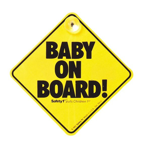 Safety Baby in Car Sign