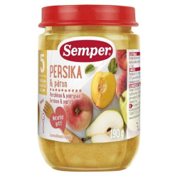 Semper Puree Peach and Pear for Children 5+ Months 6.7 oz (190 g) - 9511