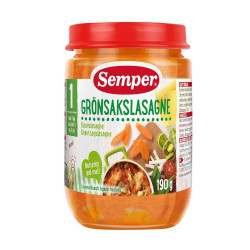 Semper Puree Vegetarian Lasagna 1+ Year 6.7 oz (190 g) - 9576