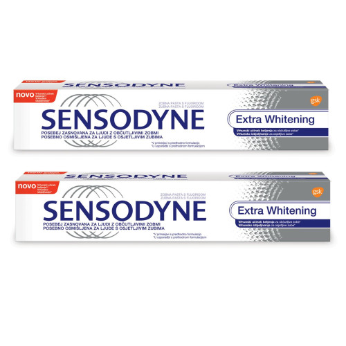 Sensodyne Extra White Promo Set Whitening Toothpaste for Sensitive Teeth 9.3 fl oz (275 ml)