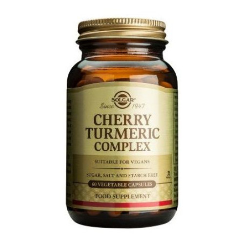 Solgar Cherry Turmeric Complex with Cherry and Turmeric for Healthy Bile 60 Capsules