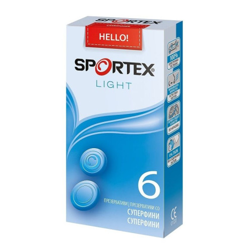 Sportex Light Super Thin Condoms 6 pcs