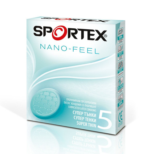 Sportex Nano-Feel Ultra-thin Lubricated Condoms 5 pcs