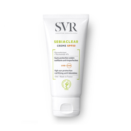SVR Sebiaclear Mattifying Sunscreen for Oily acne-prone Skin SPF 50+ 1.69 fl oz (50 ml)