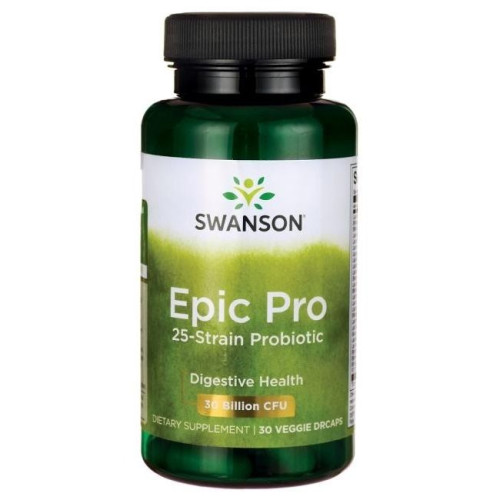 Swanson Epic Pro Probiotic for Health with 25 Strains 30 Capsules