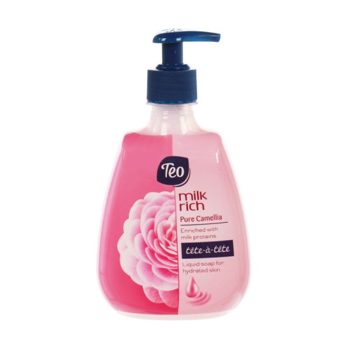 Teo Milk Rich Pure Camellia Moisturizing Liquid Soap with Glycerin and Camellia Fragrance 13.53 fl oz (400 ml)