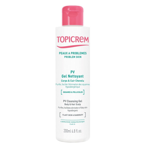 Topicrem Pv Cleansing Gel for Itchy Atopic Skin 6.76 fl oz (200 ml)
