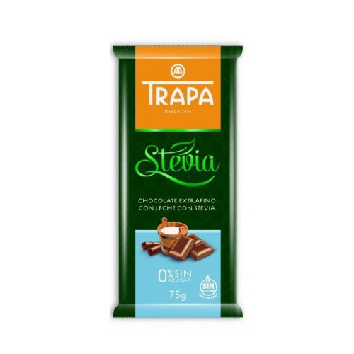 Trapa Milk Chocolate with Stevia Gluten-Free 2.65 oz (75 g)