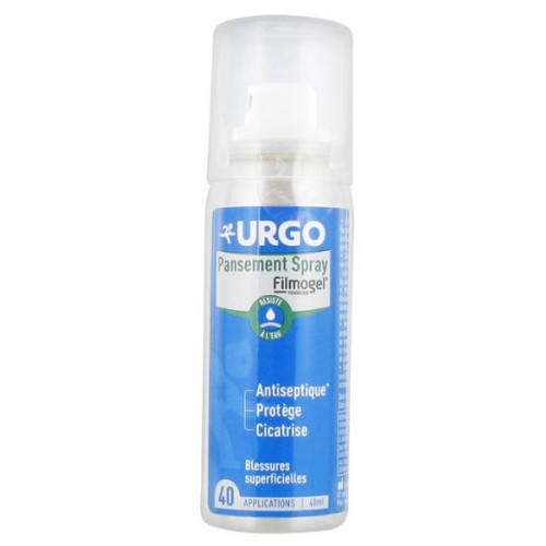 Urgo Filmogel Spray Liquid Plaster for Wound Contamination and Infections 1.35 fl oz (40 ml)