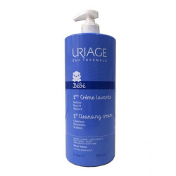 Uriage Baby Cleansing Cream for Babies and Children Suitable for Scalp Face and Body 33.81 fl oz (1000 ml)