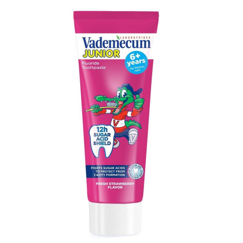 Vademecum Junior 6+ Strawberry Flavor Children's Toothpaste 2.54 fl oz (75 ml)