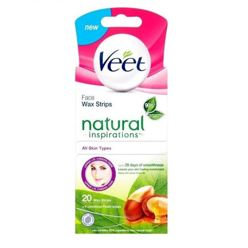 Veet Cold Wax Facial Hair Removal Strips 20 pcs