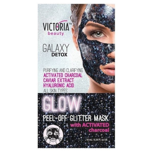 Victoria Galaxy Detox Cleansing and Renewing Peeling Face Mask with Activated Charcoal 0.34 fl oz (10 ml)