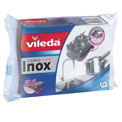 Vileda Inox 3-in-1 Kitchen Sponge 2 pcs