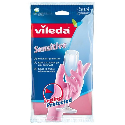 Vileda Sensitive M Household Gloves for Sensitive Skin 1 pc