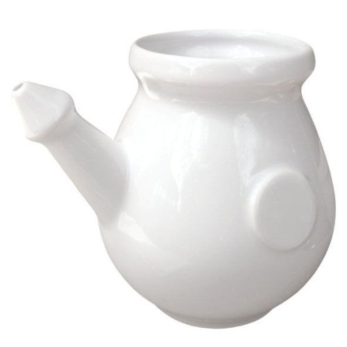 Wagner Life Design Lota for Neti Ceramic Pot for Rinsing the Nose and Sinuses
