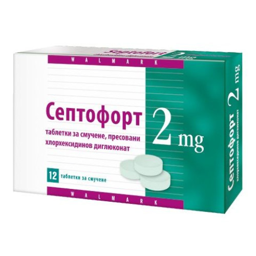 Walmark Septophor for Sore Throat and Pain 2 mg 12 Lozenges