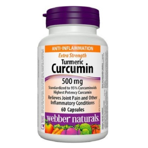 Webber Naturals Turmeric for Joint Inflammation and Pain Osteoarthritis 60 Capsules