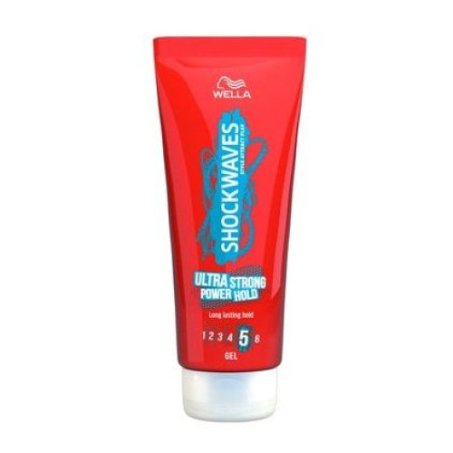 Wella Shockwaves Ultra Strong Power Hold 5 Styling Gel for Hair Strong Hold 6.76 fl oz (200 ml)