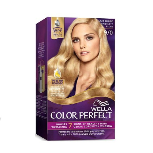 Wella Color Perfect Permanent Cream Hair Dye for Rich Color Light Blonde 9/0