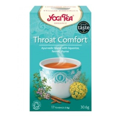 Yogi Tea Throat Comfort Organic Ayurvedic Tea 17 x 0.06 oz (1.8 g) Filter Bags