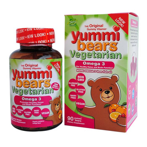 Yummi Gummies Vegetarian Omega-3 for Good Vision and Mental Development 90 Gummies