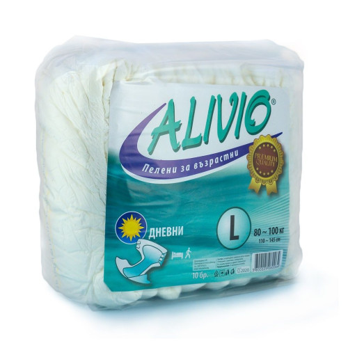 Alivio Adult Daytime Diapers 176.4-220.5 lb (80-100 kg) Size L 10 pcs