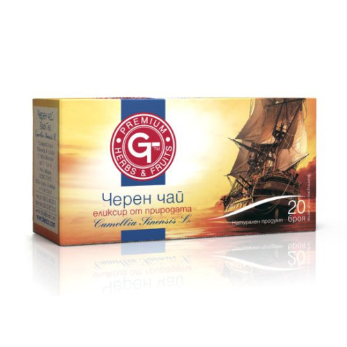GT Herbal Tea Black Tea with an Exotic Aroma and Rich Flavor 0.05 oz (1.5 g) 20 Filter Bags