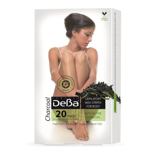 Deba Body Hair Removal Strips Activated Charcoal 20 pcs
