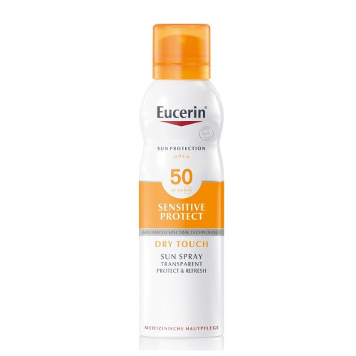 Eucerin Sensitive Protect Transparent Transparent Sun Protection Spray for Body with Strong Protection SPF 50+ 6.76 fl oz (200 ml)