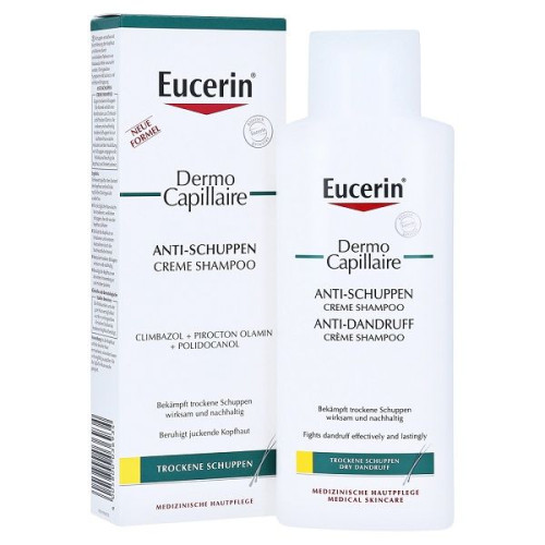 Eucerin DermoCapillaire Cream Shampoo for Dry Scalp to Remove Dandruff 8.45 fl oz (250 ml)