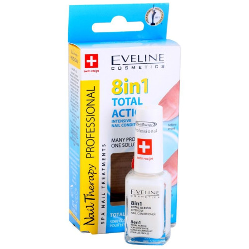 Eveline Total Action 8-in-1 Strengthening Nail Balm 8-in-1 0.41 fl oz (12 ml)