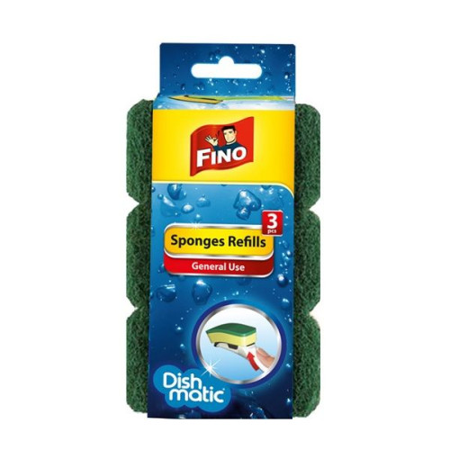 Fino Dishmatic Sponges Refills General Use Household Sponge for General Use 3 pcs
