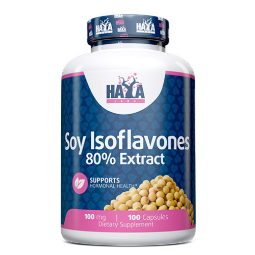 Haya Labs Soy Isoflavones 80% Extract Non-gmo 100 mg 100 Capsules