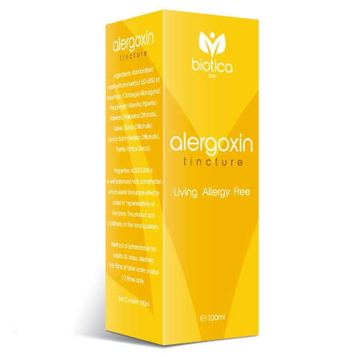 Biotica Allergoxin for Allergies Hay Fever Sneezing Itching with Mint and Hawthorn 3.38 fl oz (100 ml)