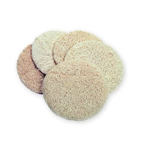 Croll and Denecke Natural Facial Exfoliating Sponge Loofah 5 pcs